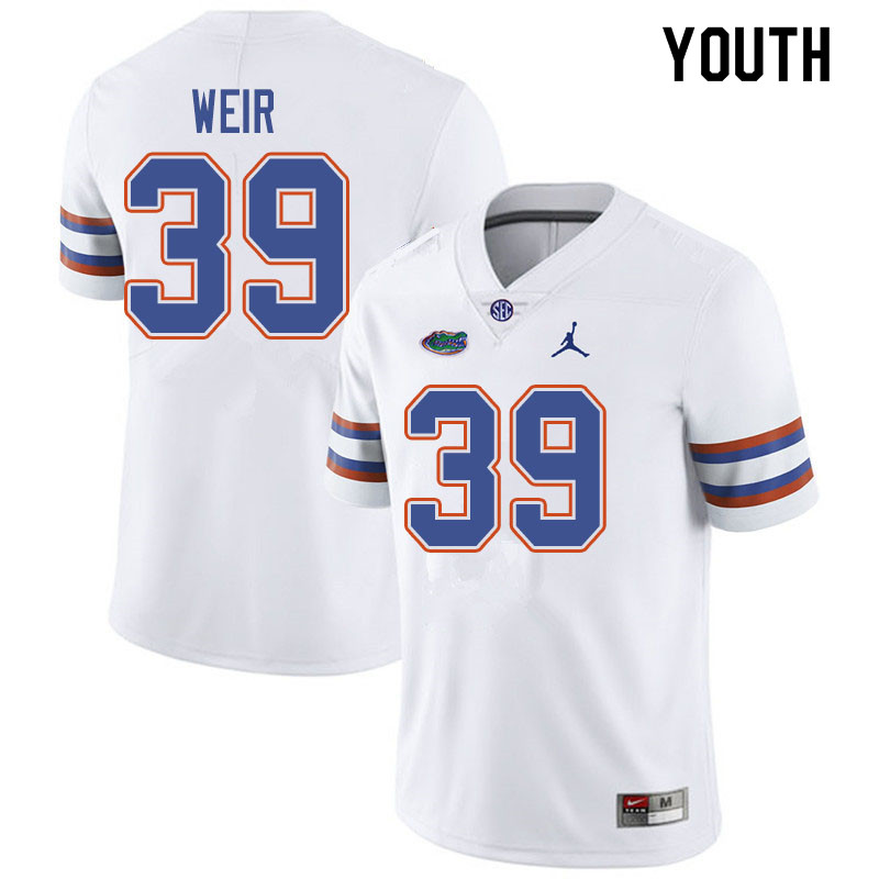 Jordan Brand Youth #39 Michael Weir Florida Gators College Football Jerseys Sale-White - Click Image to Close